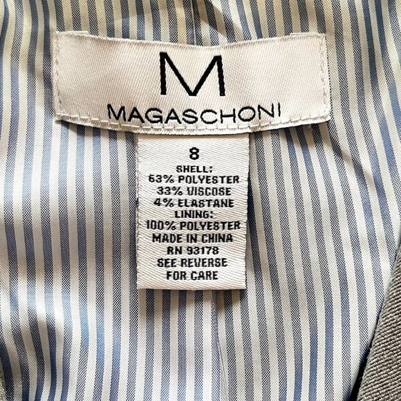 Career Blazer by Magaschoni Lined 2-Button in Heathered Gray (8) New with Tag - Picture 9 of 12